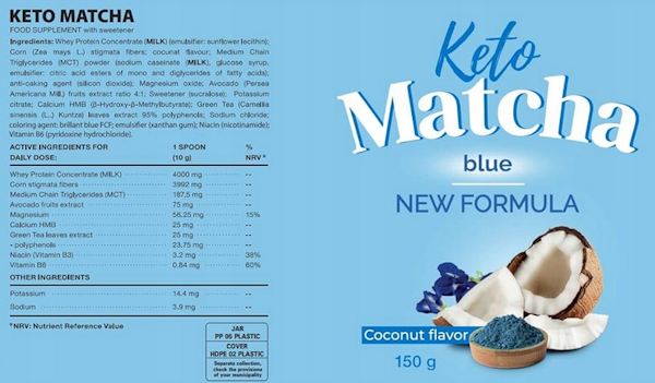 keto matcha blue συστατικά